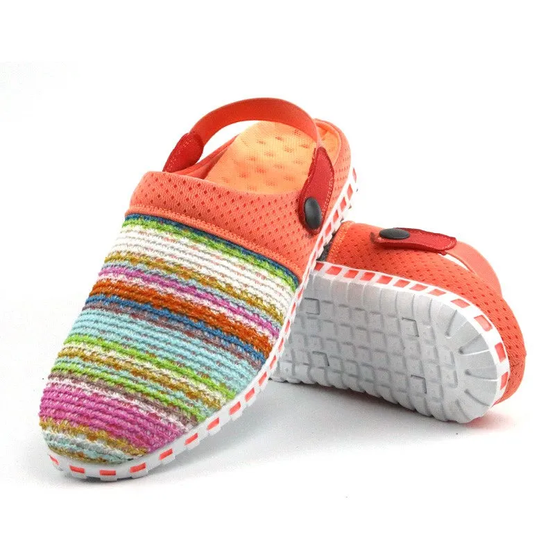 Women's stylish pretty knitted pretty slip-on sandals CL