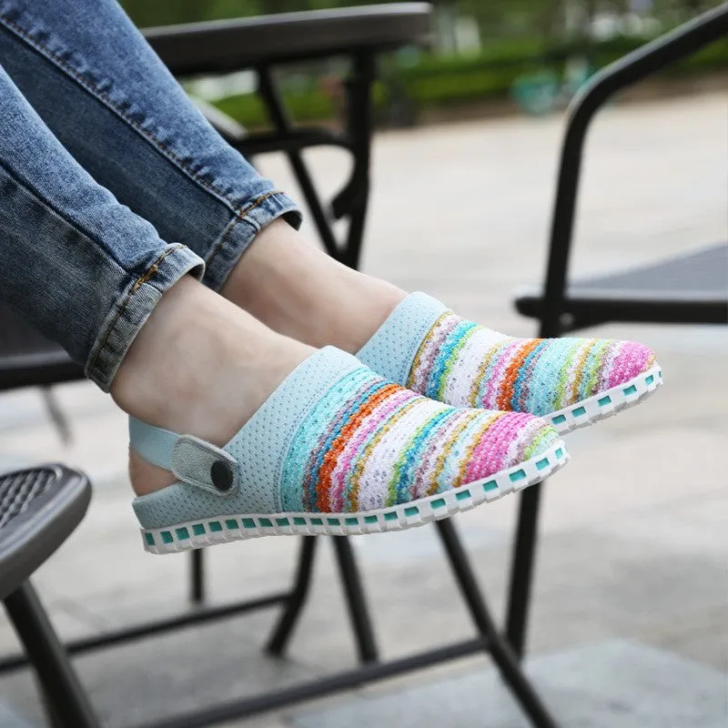 Women's stylish pretty knitted pretty slip-on sandals CL