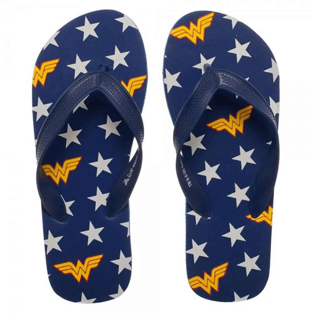 Wonder Woman Logo Flip Flops Sandals